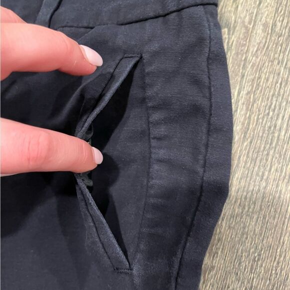 Tommy Hilfiger Carpi Cropped Pant High Rise Straight Leg Pull-On Navy Blue 10 - Picture 9 of 11